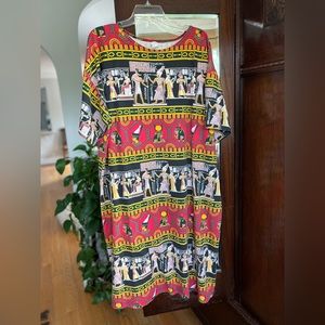 VINTAGE Caftan/Dress in an amazing Egyptian pattern! All Gender!